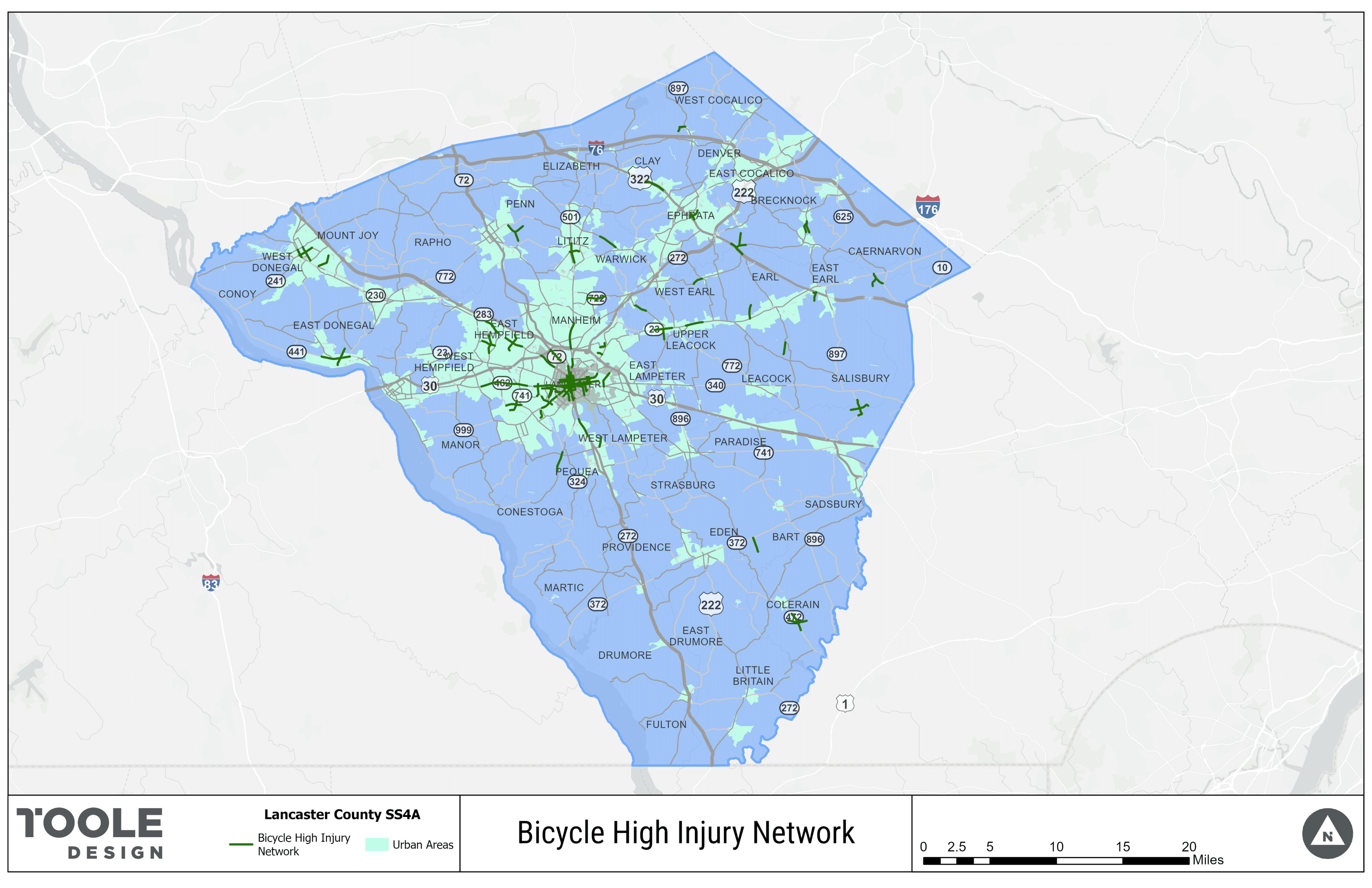 Bicycle High Injury Network Map