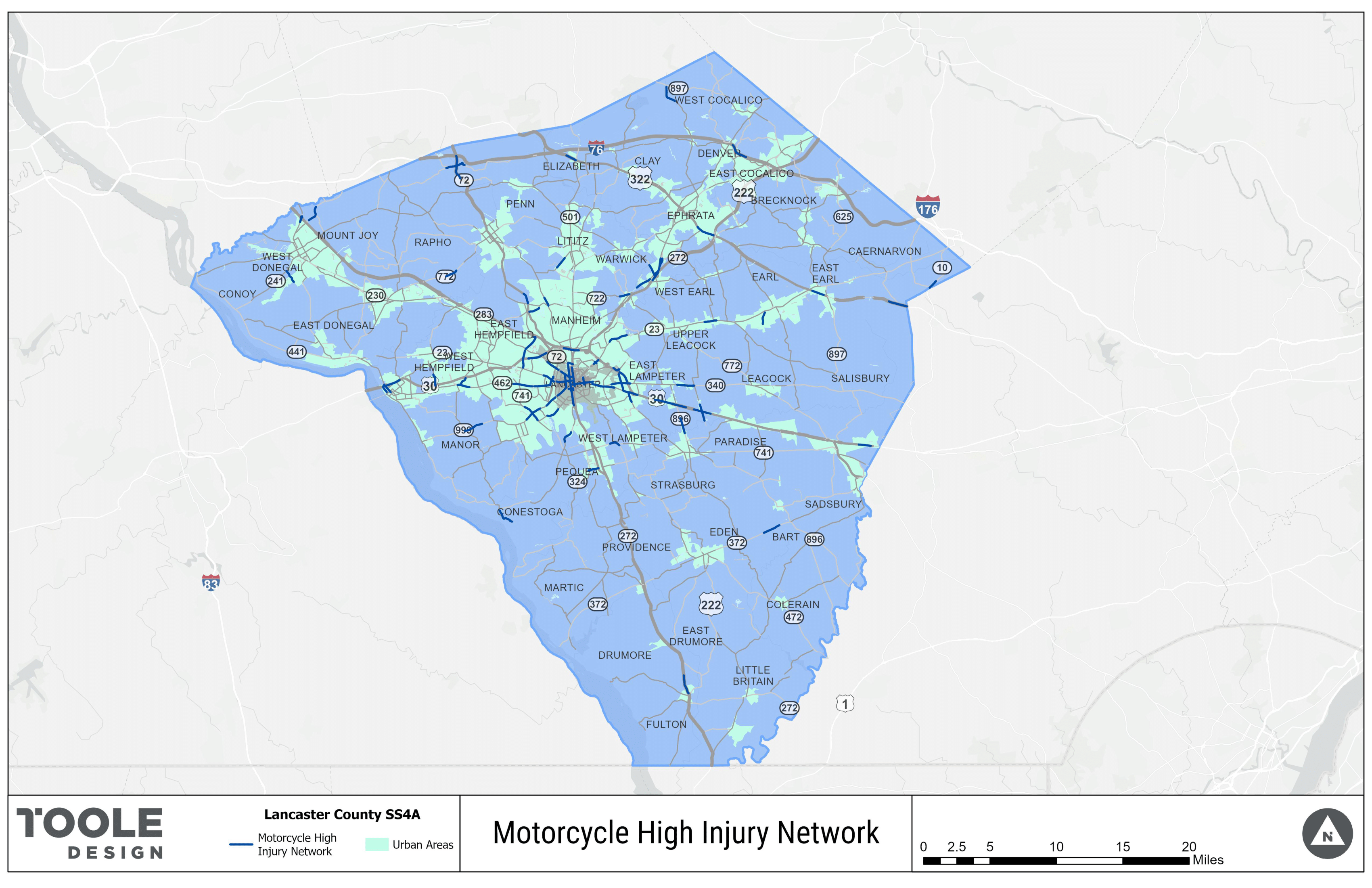 Motorcycle High Injury Network Map
